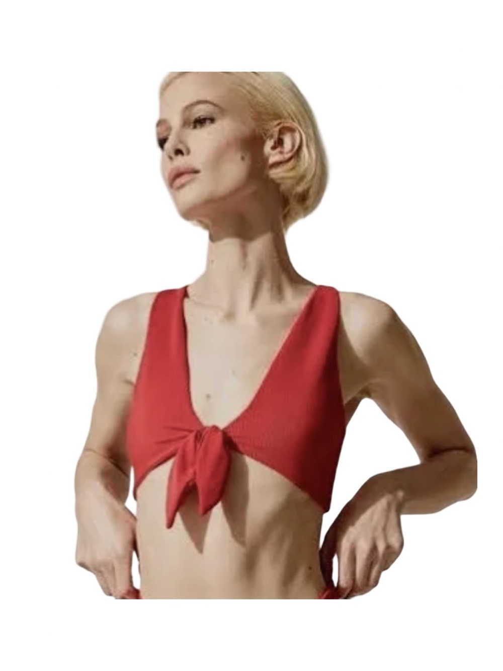 Beach Riot Dallas Tie-Front Swim Top M NWT